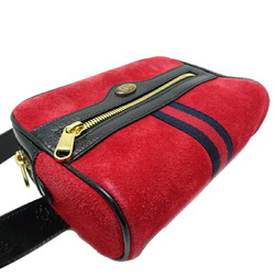 Gucci Ophidia Belt Bag CDB 85/34 Women's Men's Waist 517076 Suede Red