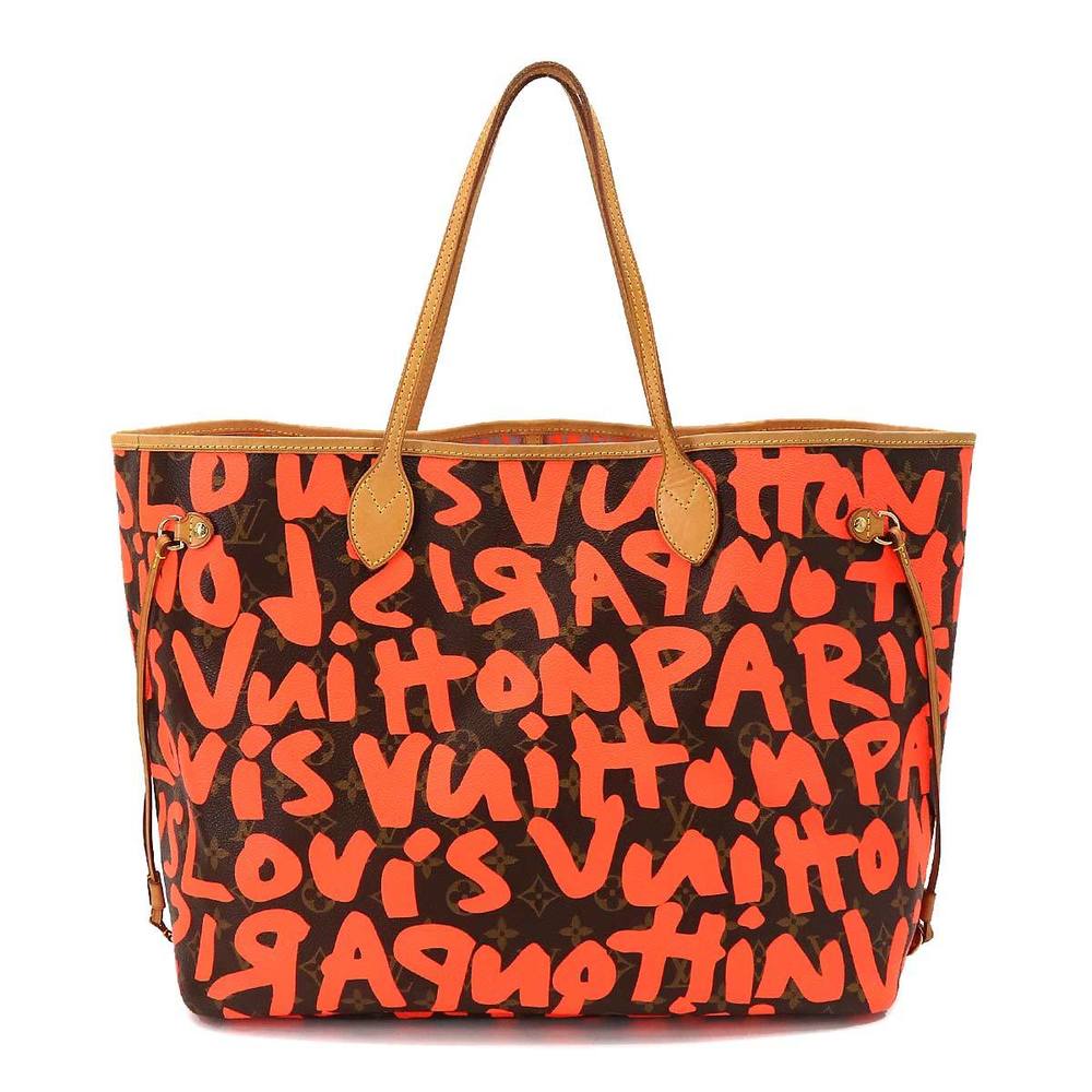 Louis Vuitton LOUIS VUITTON Monogram Graffiti Neverfull GM Tote Bag Orange  M93702 Gold Hardware