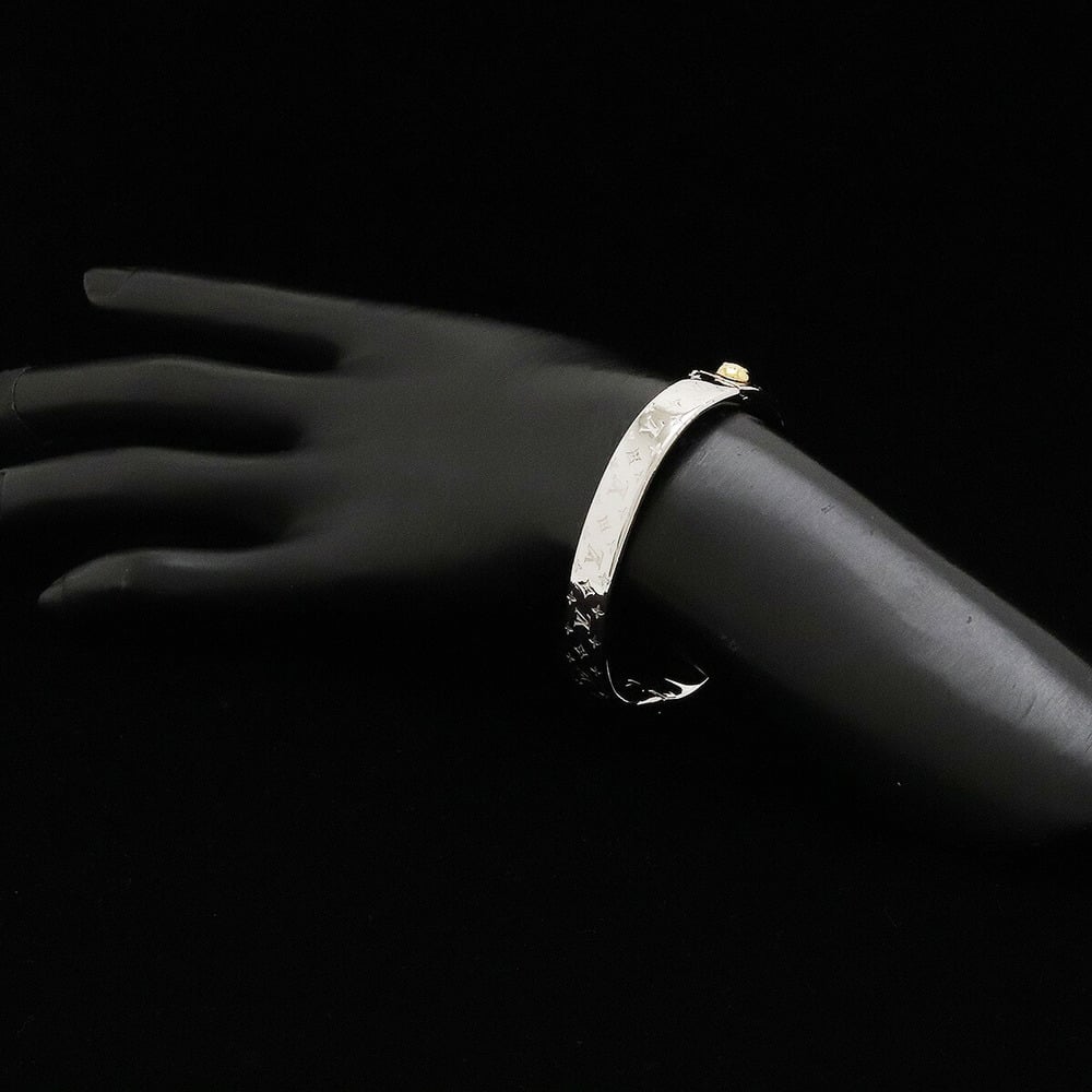 Louis Vuitton Bangle Cuff Nanogram S Size M00249 Women s Metal Bracelet AB  Ran