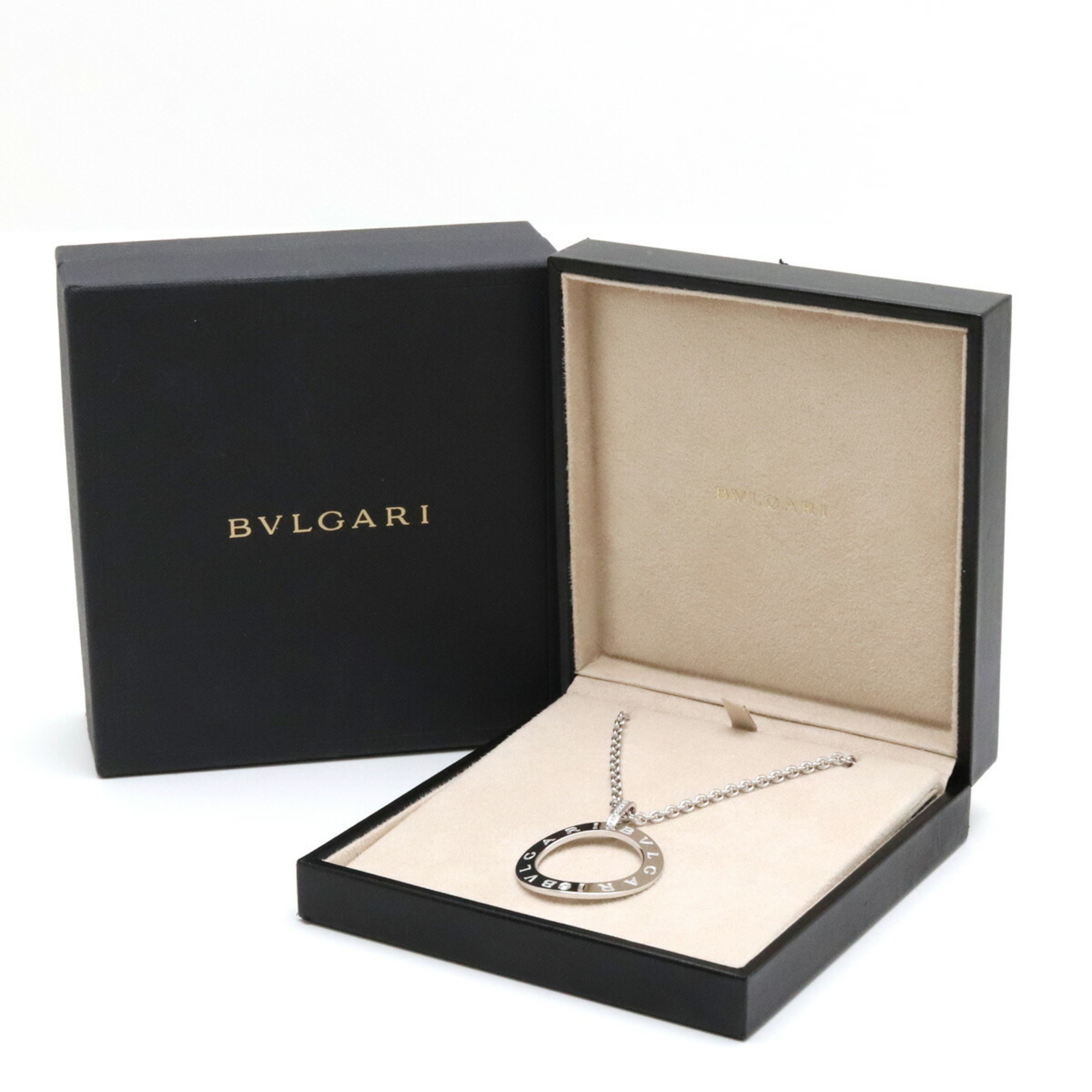 BVLGARI Bulgari Sautoir long necklace pendant K18WG white gold diamond