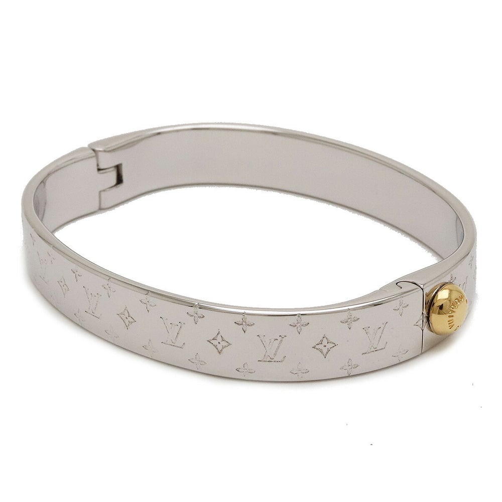 LOUIS VUITTON Louis Vuitton Cuff Nanogram Bangle Bracelet #M M Size Metal  Silver Color M00250 | eLADY Globazone