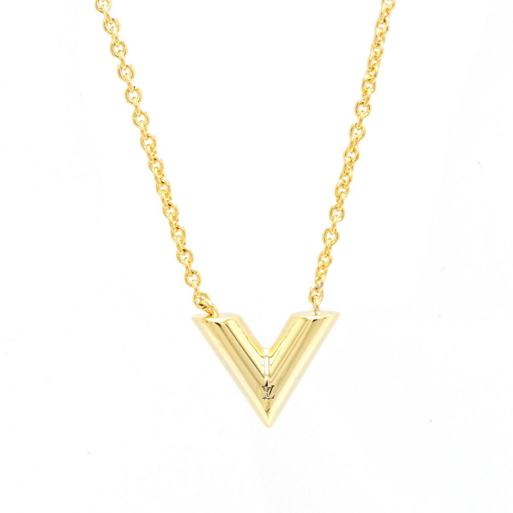 Louis Vuitton Louis Vuitton Necklace Essential V Pendant Gp Gold