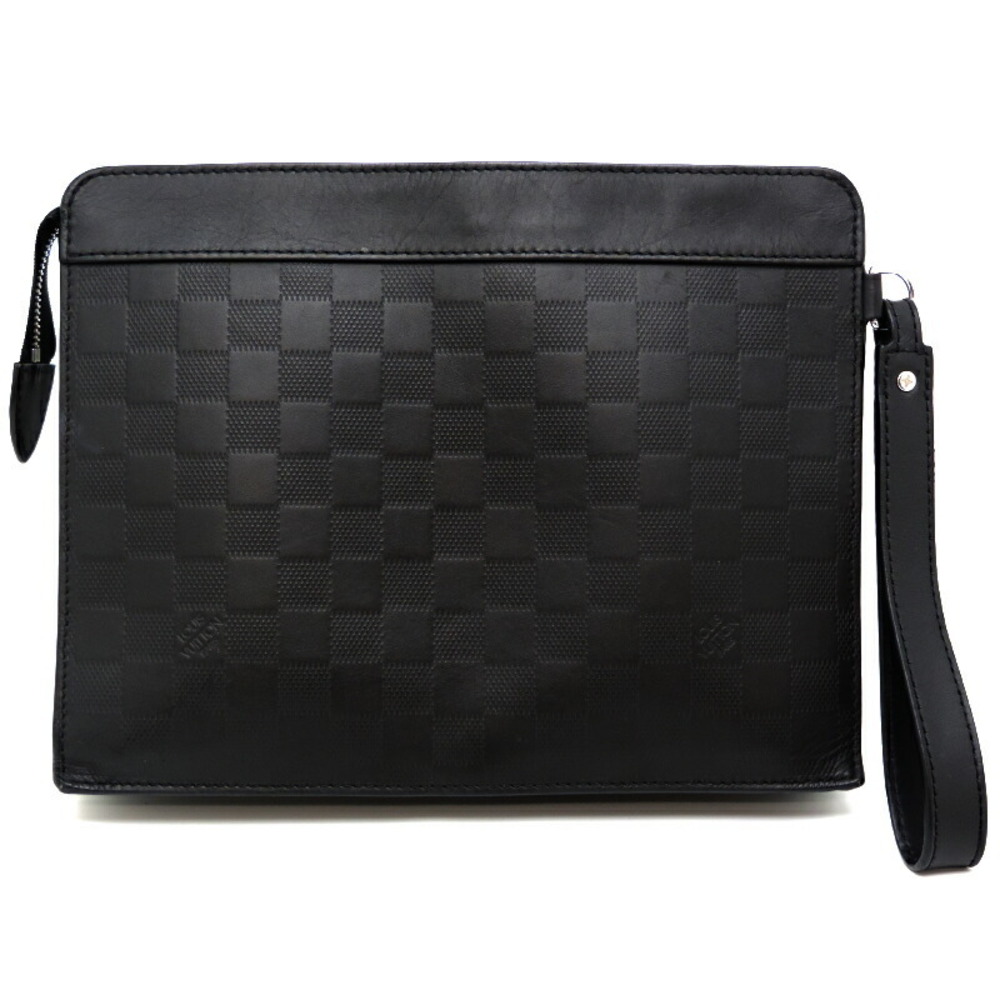 Louis Vuitton Stand Pouch Women's N60450 Damier Infini Damier/Black