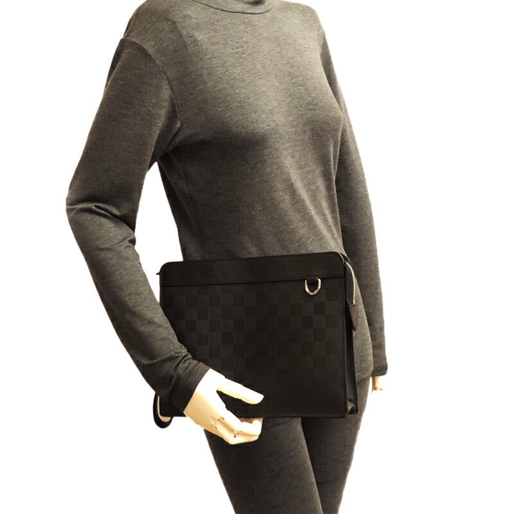 Louis Vuitton Damier Graphite Standing Pouch, Black