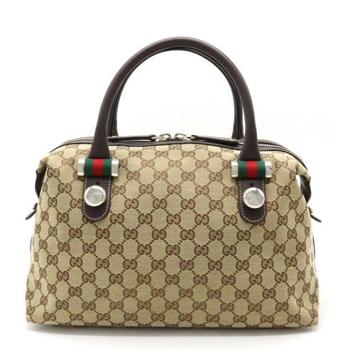 Gucci Brown Multi Canvas & Leather 8-23 Handbags