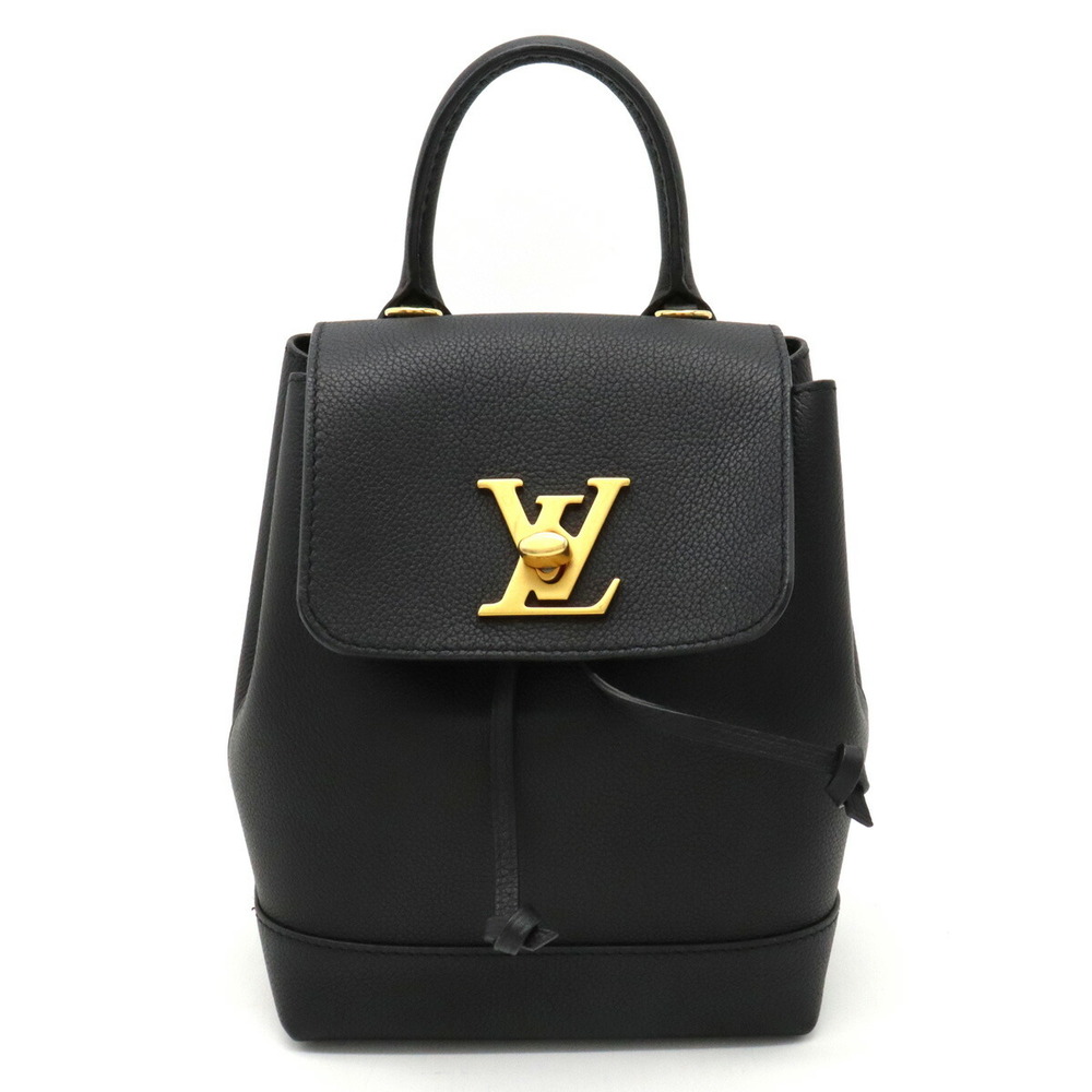 Louis Vuitton Black Leather Lockme Backpack Mini Louis Vuitton