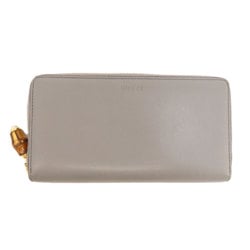 Gucci 453158 bamboo long wallet leather ladies GUCCI