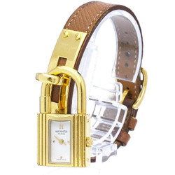 HERMES Kelly Watch Gold Plated Leather Quartz Ladies Watch
