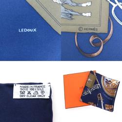 Hermes HERMES scarf CAVALERIE FRANCAISE silk navy unisex h29451f