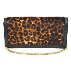 Ralph Lauren Lauren Ralph Shoulder Bag Harako/Leather Leopard x Black Gold Women's h29418f