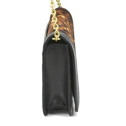 Ralph Lauren Lauren Ralph Shoulder Bag Harako/Leather Leopard x Black Gold Women's h29418f