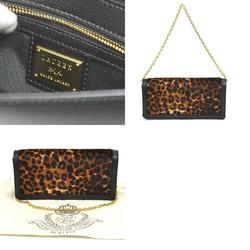 Ralph Lauren Lauren Ralph Shoulder Bag Harako/Leather Leopard x Black Gold Women's h29418f