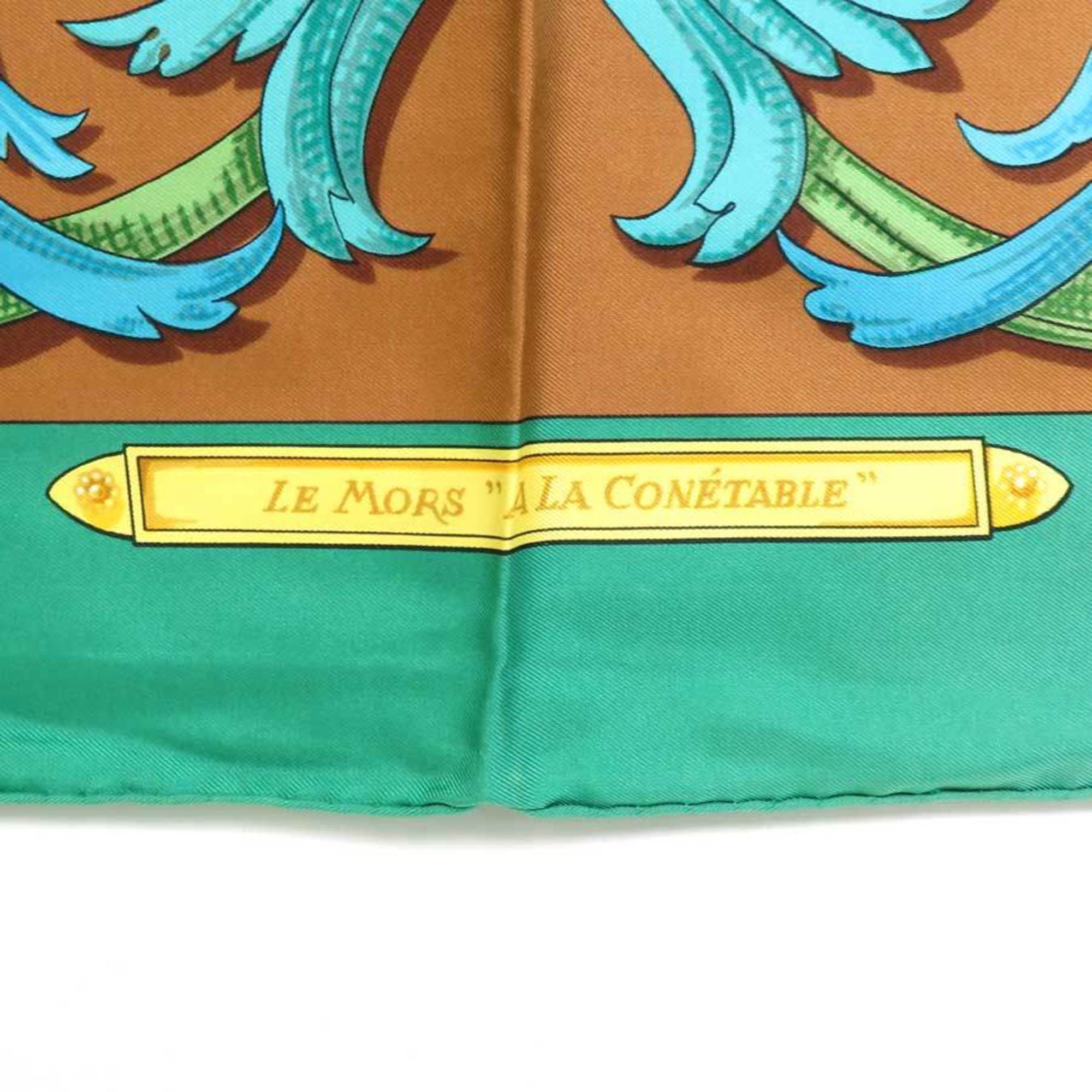 Hermes HERMES Scarf Carre 90 LA MORS A CONETABLE Silk Green/Multicolor Women's e55765a