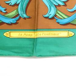 Hermes HERMES Scarf Carre 90 LA MORS A CONETABLE Silk Green/Multicolor Women's e55765a