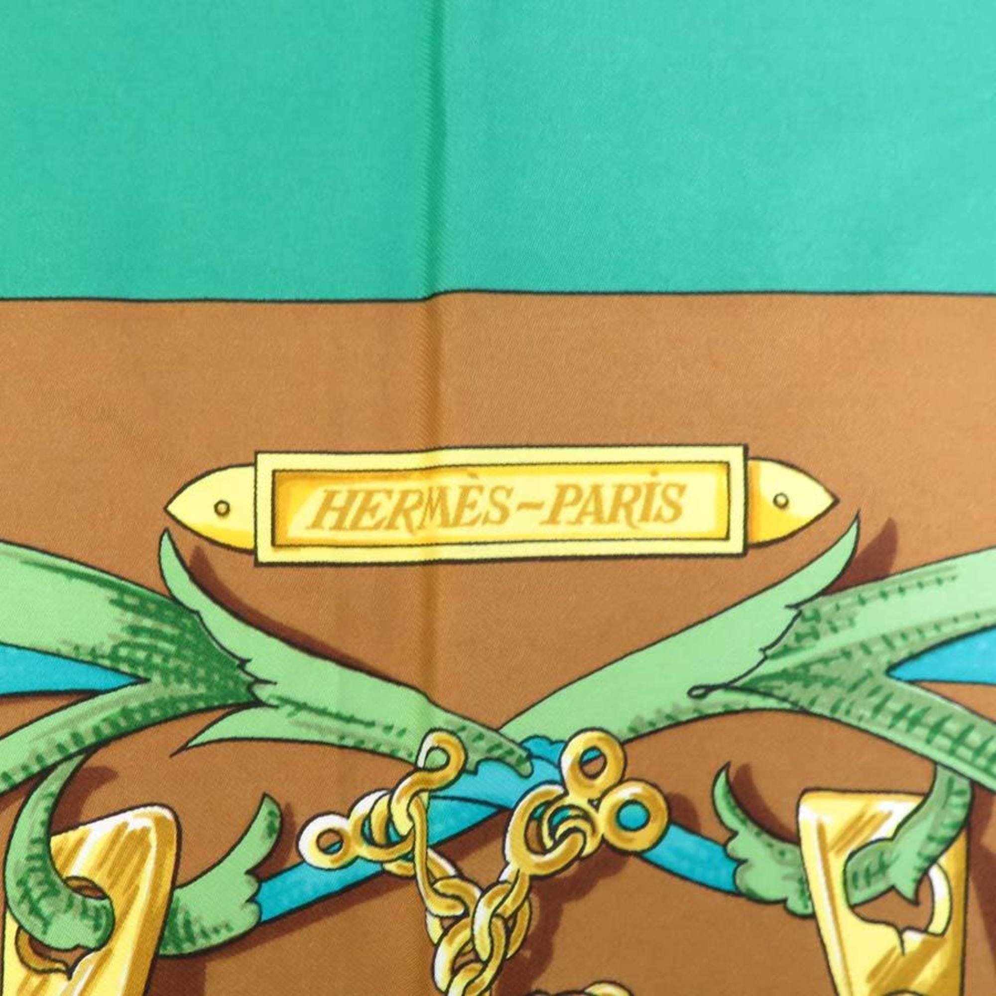 Hermes HERMES Scarf Carre 90 LA MORS A CONETABLE Silk Green/Multicolor Women's e55765a