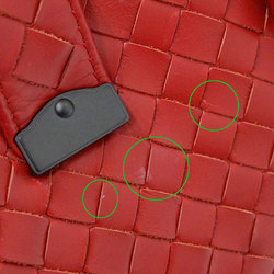 Bottega Veneta BOTTEGAVENETA Bag Women's Handbag Shoulder 2way Intrecciato Leather Baby Rome Red 448954