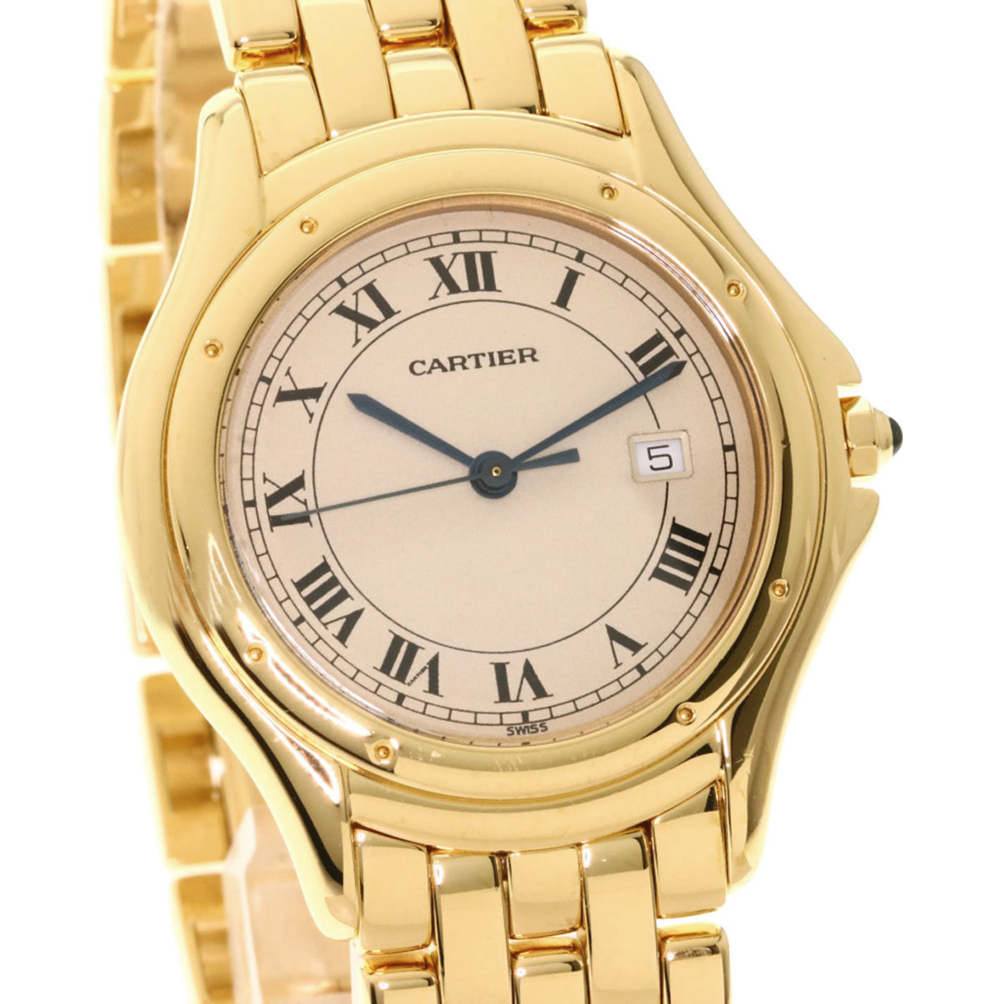 Cartier Panthère Cougar LM Watch K18 Yellow Gold/K18YG Men's CARTIER