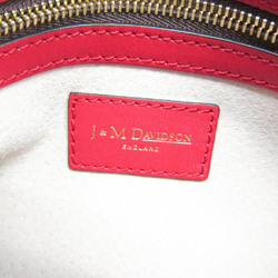 J&M Davidson Women's Leather Tote Bag Pink Red