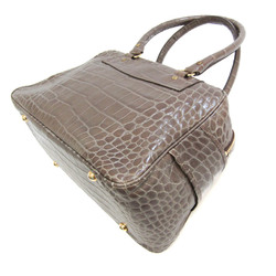 J&M Davidson VIVI Women's Leather Handbag Gray Brown