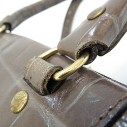 J&M Davidson VIVI Women's Leather Handbag Gray Brown