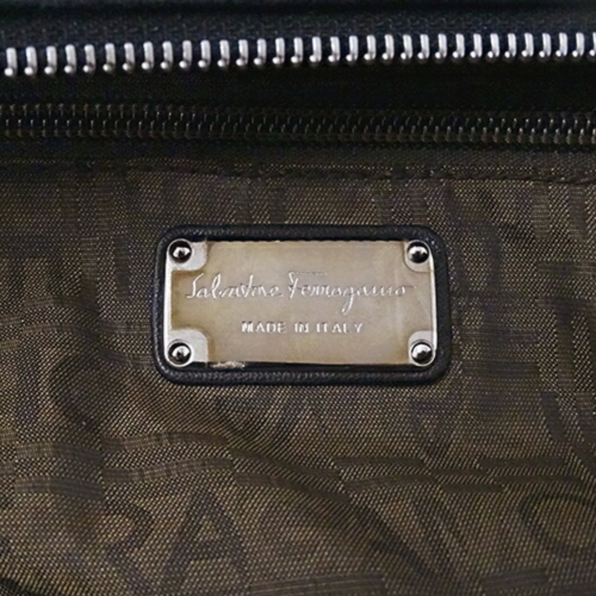 Salvatore Ferragamo Bag Ladies Tote Shoulder Leather Black