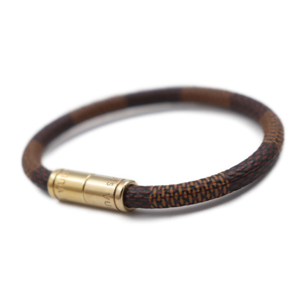 Louis Vuitton Damier Ebene Keep It Canvas Bracelet - Brown, Brass