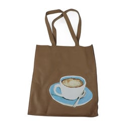 FENDI Fendi Tote Bag 7VA426 Leather Brown Series Shoulder Coffee Cup Pattern