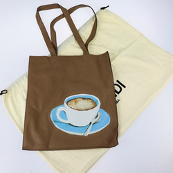FENDI Fendi Tote Bag 7VA426 Leather Brown Series Shoulder Coffee Cup Pattern