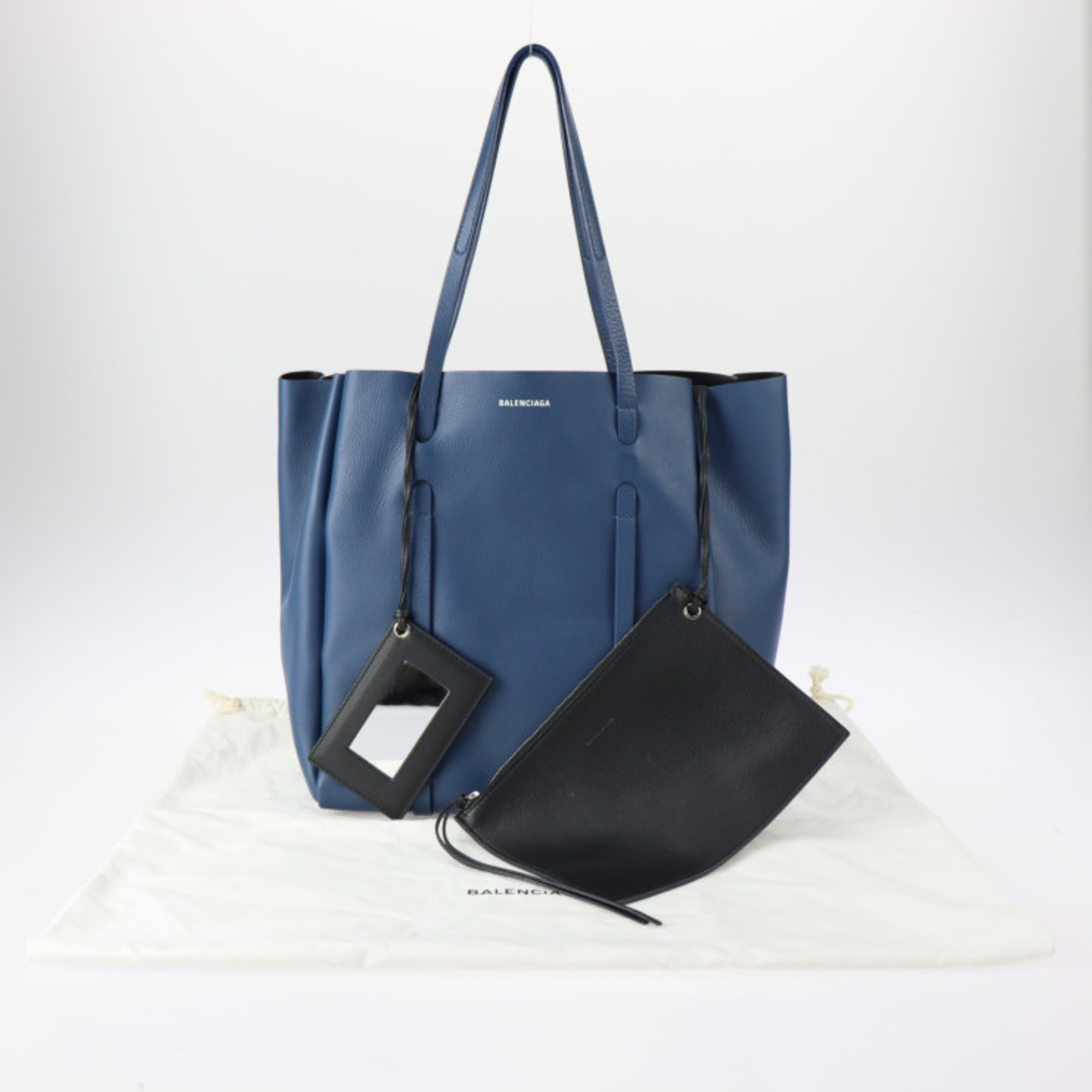 BALENCIAGA Balenciaga Everyday Tote S Bag 475199 Leather Blue Shoulder