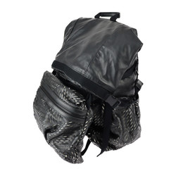 BOTTEGA VENETA Bottega Veneta rucksack daypack 580351 calf leather black punching