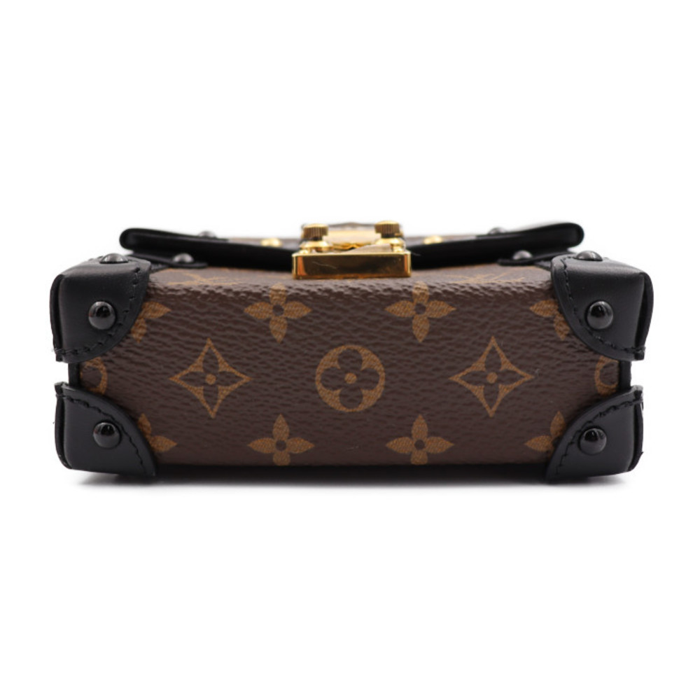 LOUIS VUITTON Louis Vuitton Essential Trunk Key Holder M62553 Monogram  Canvas Leather Brown Black Gold Hardware Bag Charm Accessory Pouch