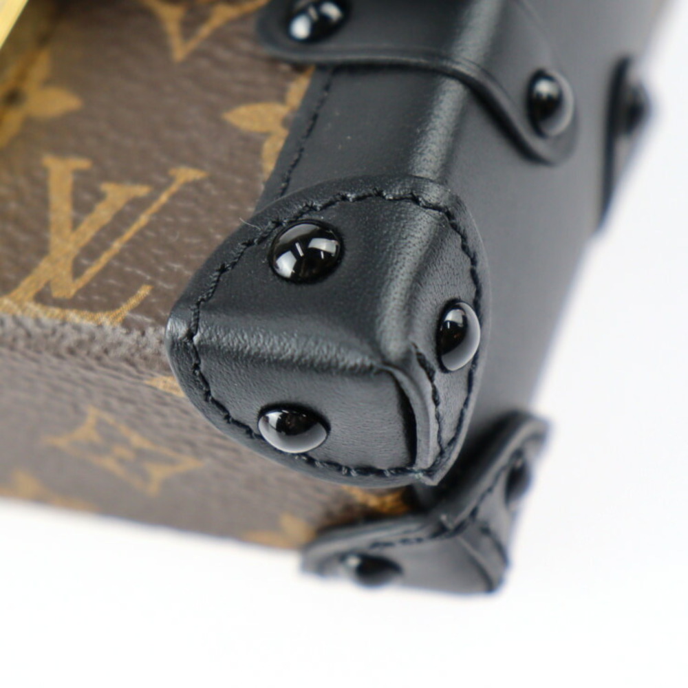LOUIS VUITTON Louis Vuitton Essential Trunk Key Holder M62553 Monogram  Canvas Leather Brown Black Gold Hardware Bag Charm Accessory Pouch