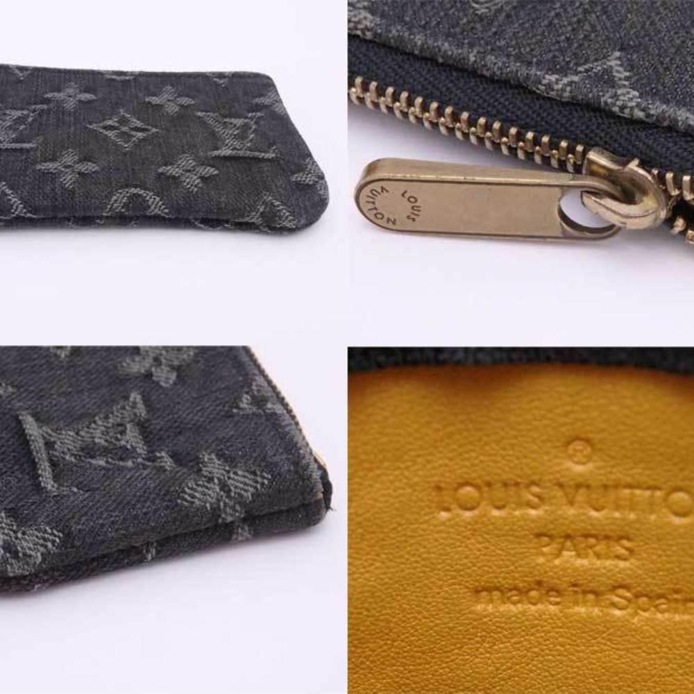 Louis Vuitton LOUIS VUITTON Coin Case Monogram Denim Pochette Cle Black  Women's M95616 e54475f