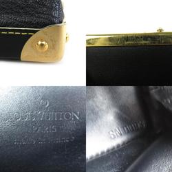 Louis Vuitton LOUIS VUITTON Coin Case Suhari Portomonet Vienois Leather Black Gold Unisex M91834 e55861f