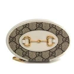 Gucci Horsebit 1955 622040 Women's Leather,PVC Coin Purse/coin Case Beige,Brown,Off-white