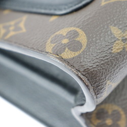 LV Victoire Brown Monogram Canvas with Blue Leather and Gold