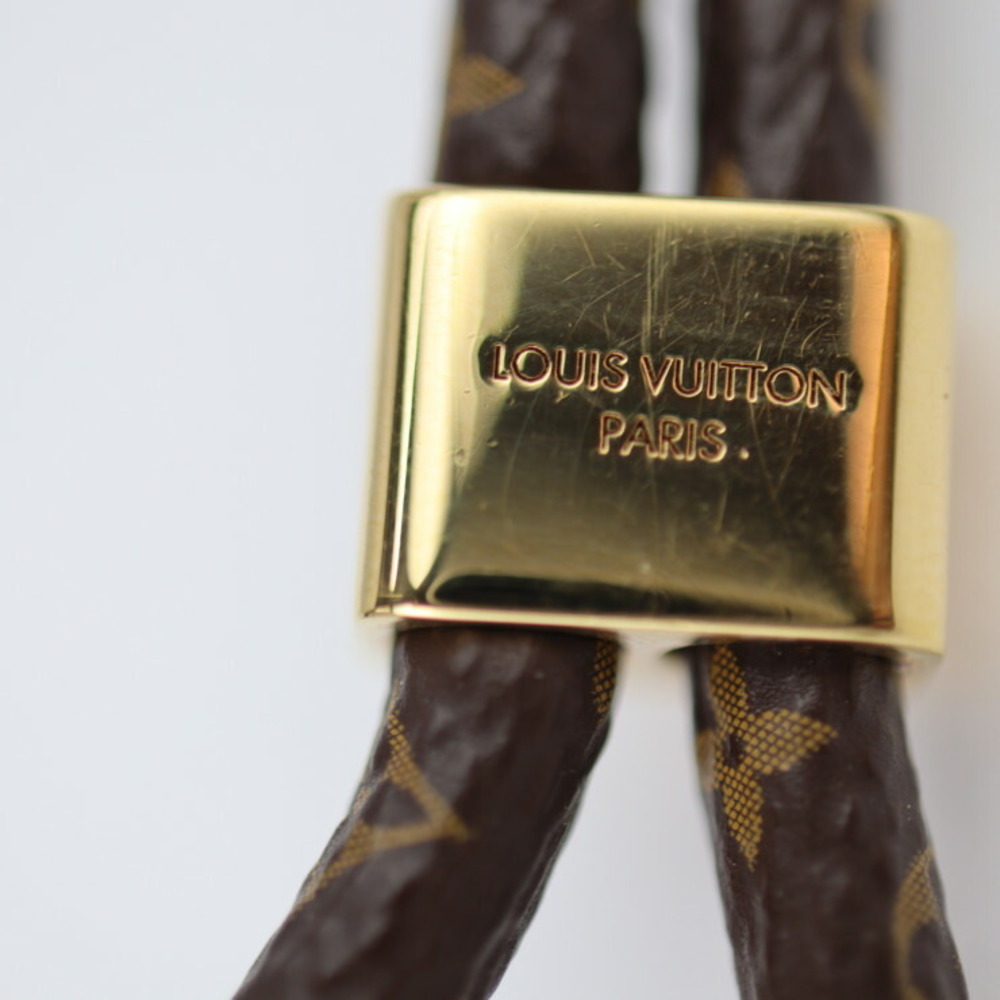 LOUIS VUITTON Louis Vuitton Phone Holder Louise Other Accessories M68382  Monogram Canvas Silicon Brown Black Gold Hardware Circle Logo Neck Strap
