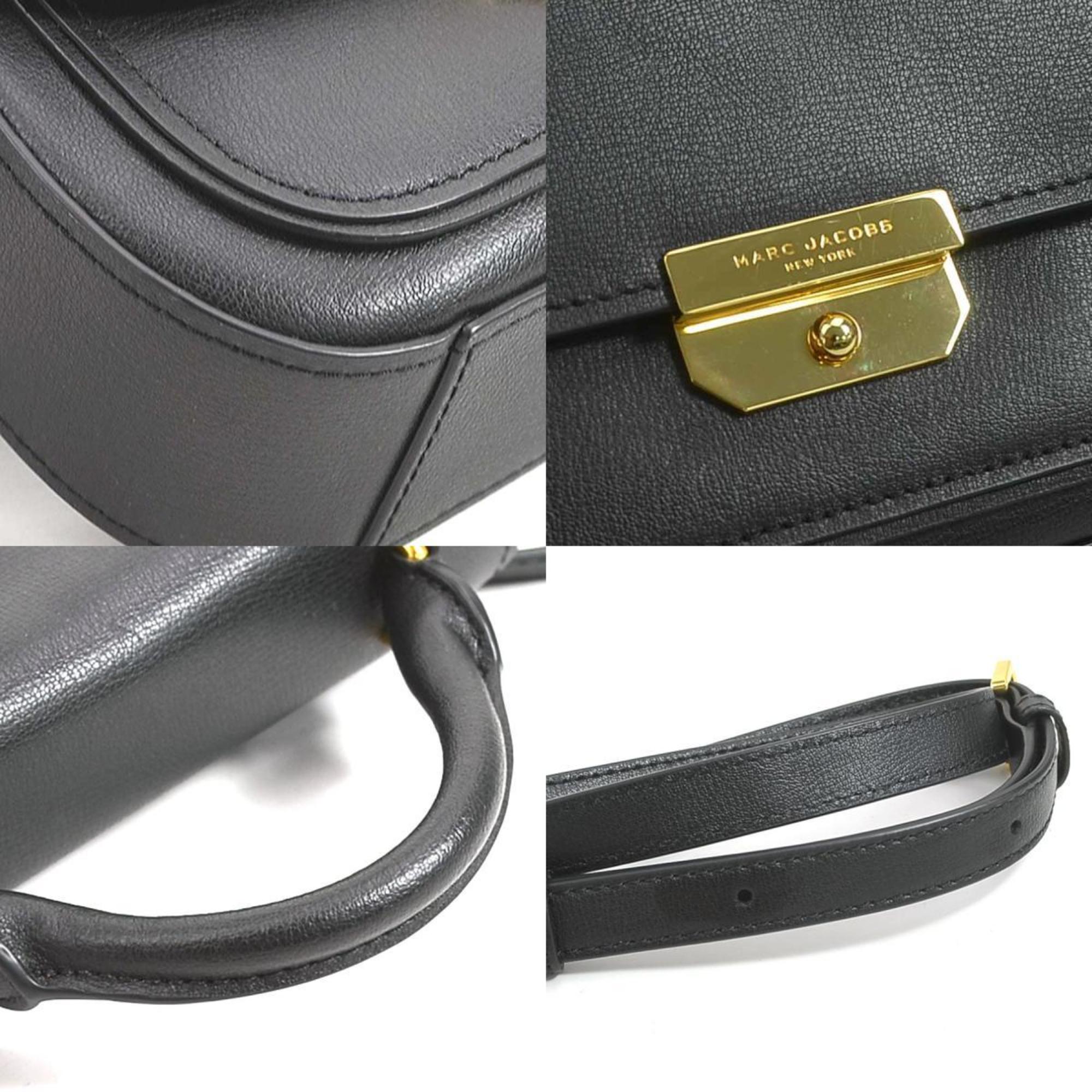 Marc Jacobs MARC JACOBS diagonal shoulder bag leather black ladies r9574f