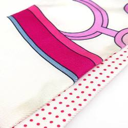 Hermes HERMES Scarf Twilly Silk Pink x White Women's h29491a