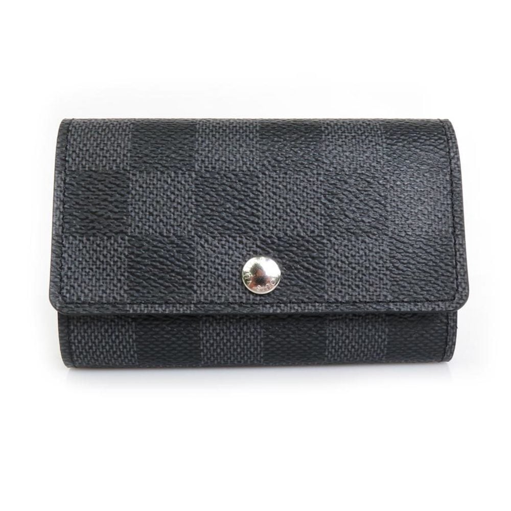 Louis Vuitton Multicles 6 N62662 Damier Graphite Canvas Key Case Black Gray