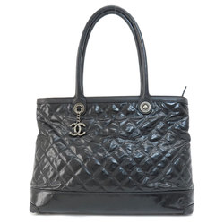 Chanel matelasse tote bag patent leather ladies CHANEL