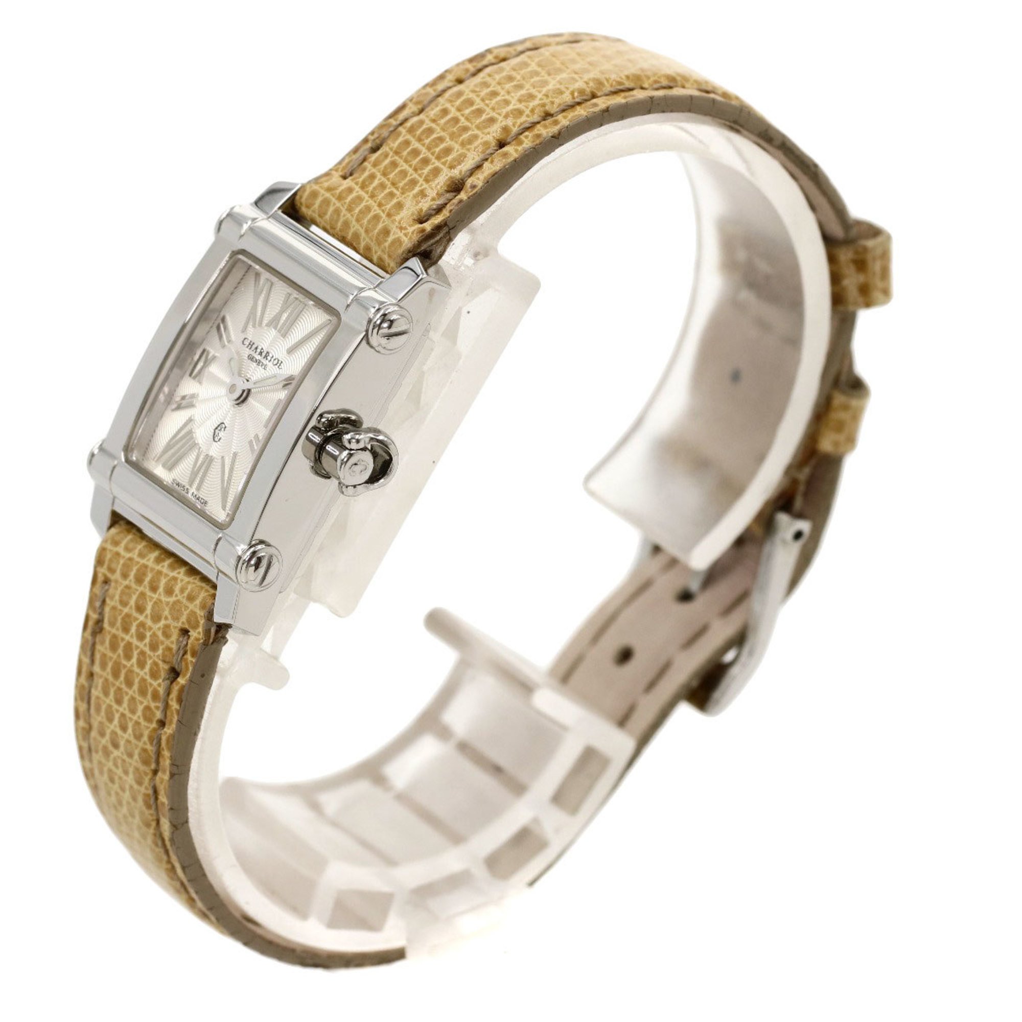 Charriol Columbus CCSTRD watch stainless steel leather ladies CHARRIOL