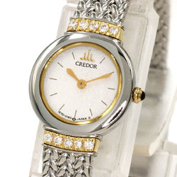 Seiko GKTE010 1E70-0100 Credor lug diamond watch stainless steel SS ladies SEIKO
