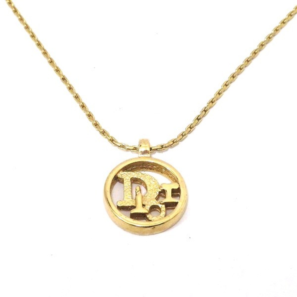 Christian Dior Logo Gold Brand Accessory Necklace Ladies | eLADY