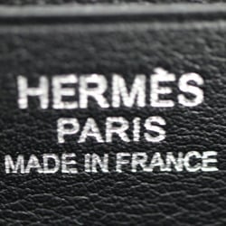 HERMES Hermes Villevolt 21 Clutch bag Taurillon Clemence Vaux Swift Black Pouch T engraved