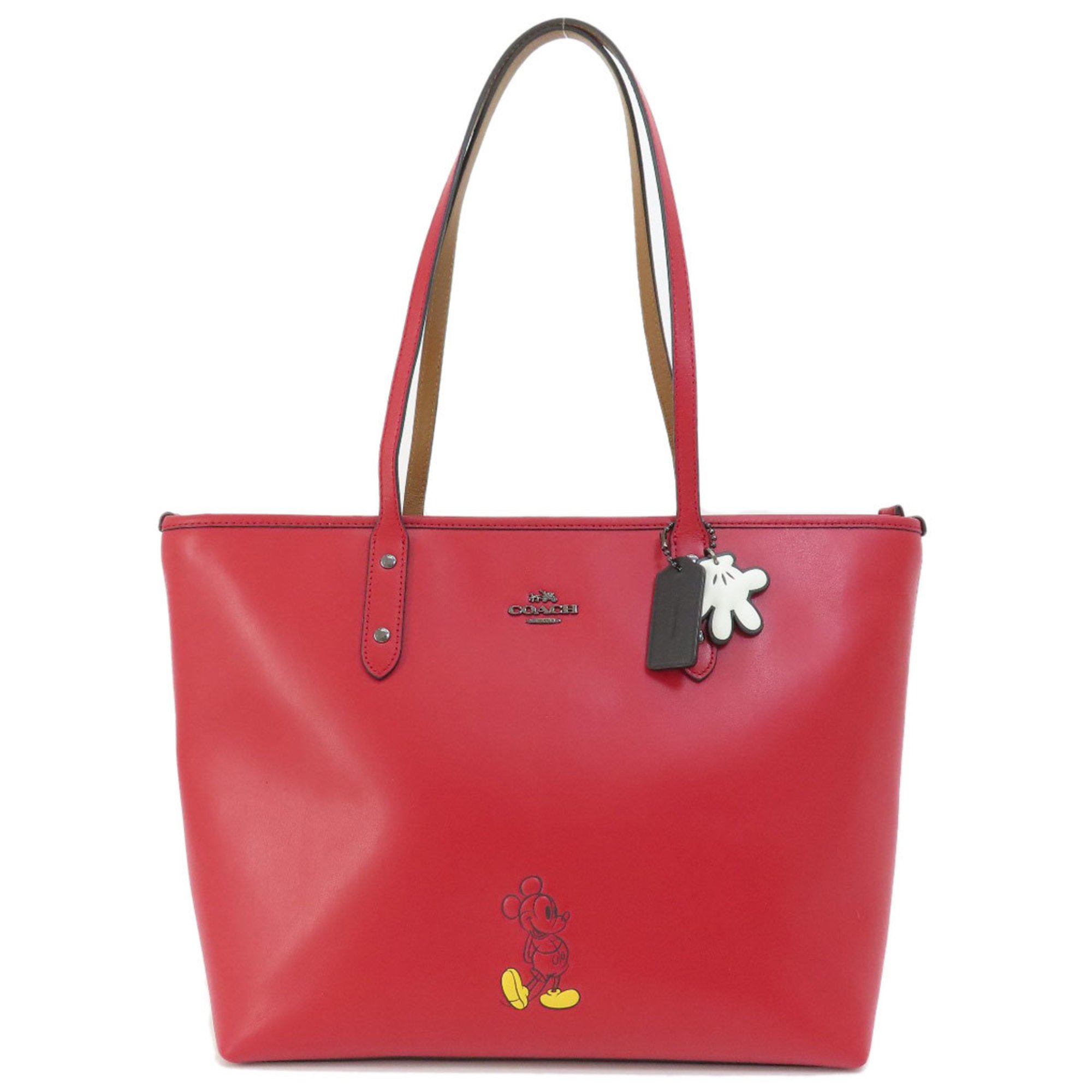 Coach 56645 Disney Collaboration Mickey Mouse Tote Bag Calf Women's COACH