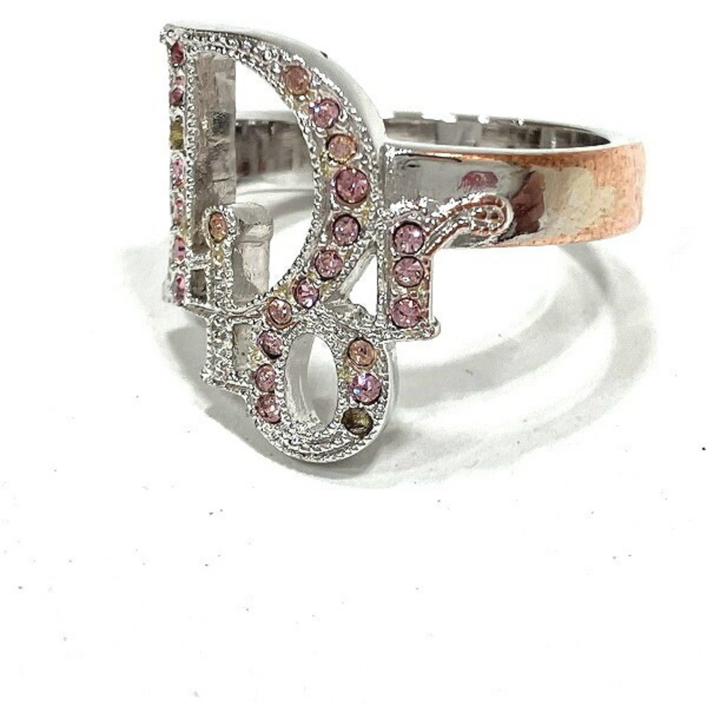 Christian Dior Dior Logo Rhinestone Silver Brand Accessory Ring Women's |  eLADY Globazone