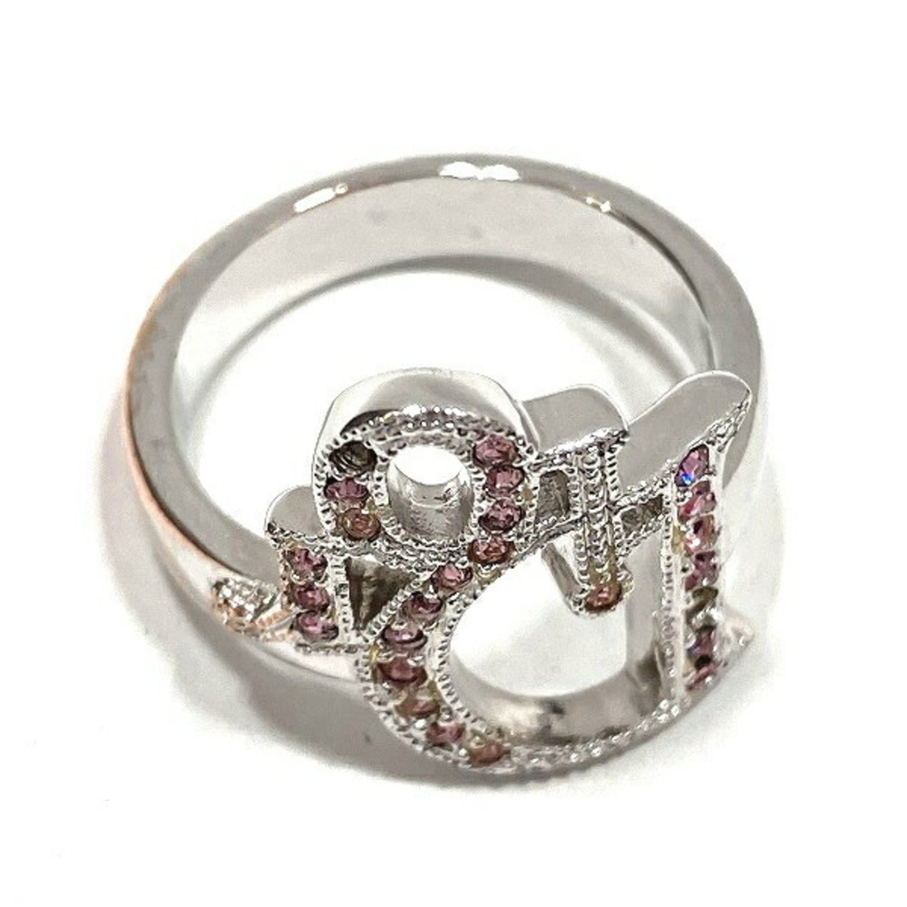 Christian Dior Dior Logo Rhinestone Silver Brand Accessory Ring Women's |  eLADY Globazone