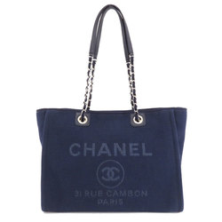 Chanel Deauville Coco Mark Tote Bag Canvas Ladies CHANEL