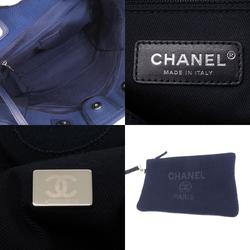 Chanel Deauville Coco Mark Tote Bag Canvas Ladies CHANEL